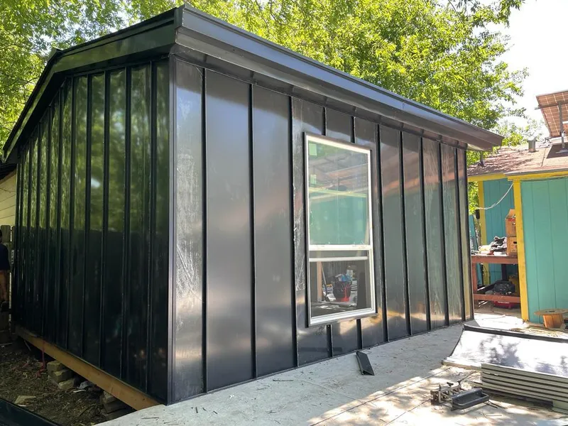 Black standing seam metal wall panels for Metal Roof Installation in Fort Thomas